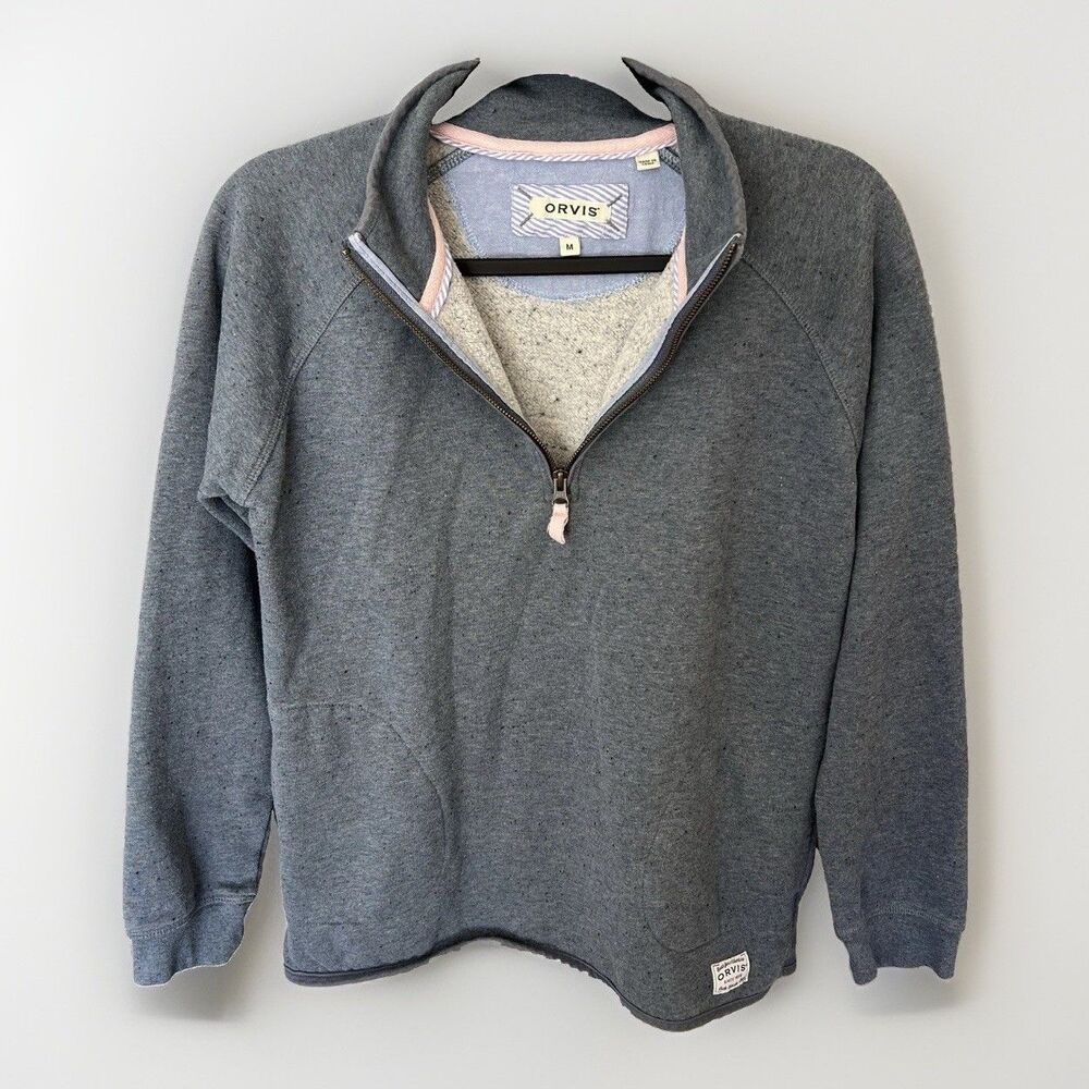 ORVIS Gorpcore Outdoor 1/4 Zip plush fleece Lined Pockets Size M women's warm